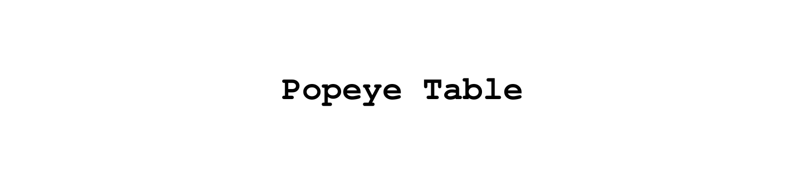 Popeye Table ポパイテーブル